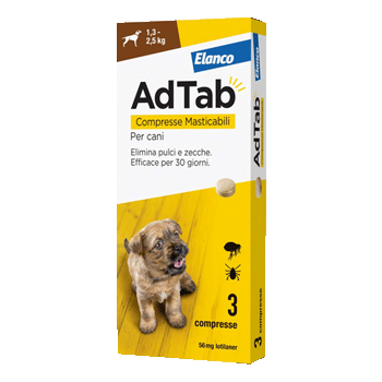 ADTAB CANI 1,3 - 2,5KG 3 COMPRESSE 60 Mg