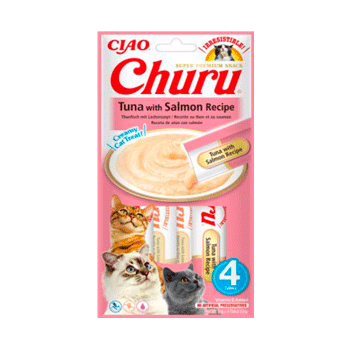 Churu Cat Snack Tonno con Salmone 56GR (4 x 14gr)
