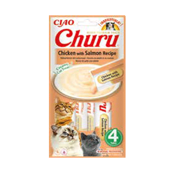 Churu Cat Snack Pollo con Salmone 56GR (4 x 14gr)