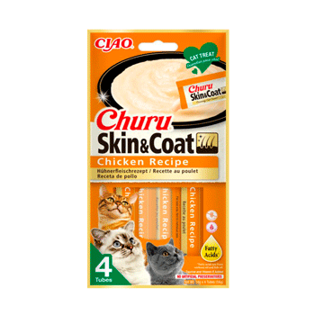 Churu Cat Snack Skin&Coat Pollo 56GR (4 x14gr)