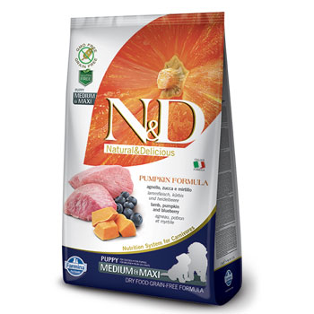 N&D DOG PUMP M/M PUPPY AGNELLO E MIRTILL 12KG 