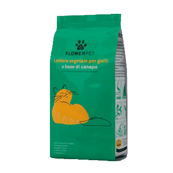 FLOWER PET LETTIERA VEGETALE PER GATTI A BASE DI CANAPA 10 LITRI