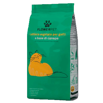 FLOWER PET LETTIERA VEGETALE PER GATTI A BASE DI CANAPA 20 LITRI