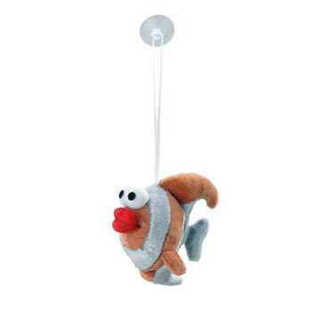 CAT TOY ANIMAL FISH BEIGE 9CM