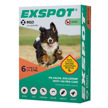 MSD - EXSPOT ANTIPARASSITARIO 6PIP x 2 ml Cani 41-55 kg Spot On