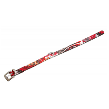 COLLARE PEACOCK  ROSSO 27CM10MM