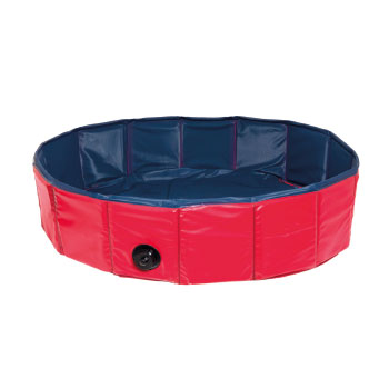 DOGGY POOL AZZURRO/ROSSO 120CM