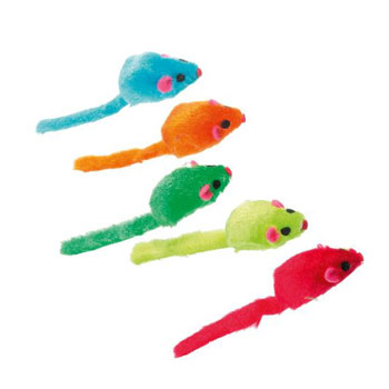 PELUCHE TOPO COLORATO  5CM 5PZ