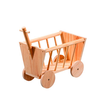 MANGIATOIA LEGNO CARRETTO  29CM