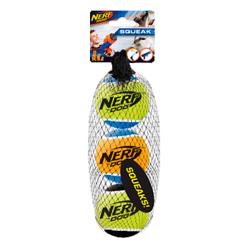 NERF PALLA TENNIS SQUEAK  6,35 cm 3PZ