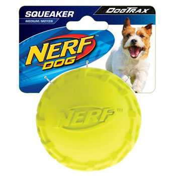 NERF PALLA SQUEAK TIRE 7.6 cm TAGLIA M VERDE/ROSSO
