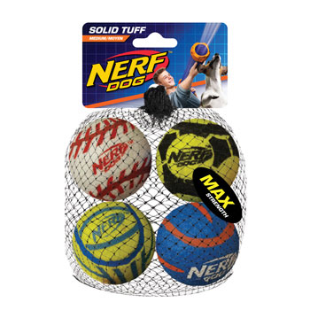 NERF PALLA SPORT SOLIDA  6.4 cm 4PZ