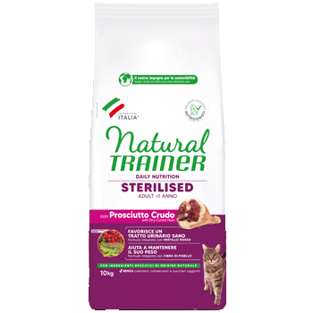  NATURAL TRAINER  CAT SPECIAL STERILISED PROSCIUTTO 10 KG 