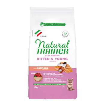 NATURAL TRAINER CAT KITTEN SALMONE 1,5KG