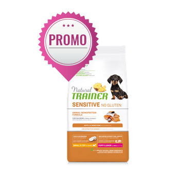  NATURAL TRAINER SENSITIVE NO GLUTEN PUPPY & JUNIOR MINI SALMONE 800 GR.