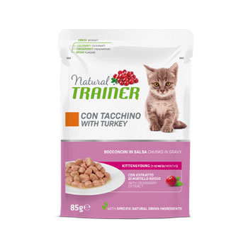  NATURAL TRAINER CAT BUSTA KITTEN & YOUNG TACCHINO 85 GR.