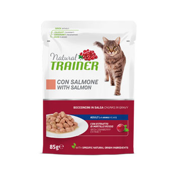 NATURAL TRAINER CAT ADULT SALMONE BUSTA 85 GR