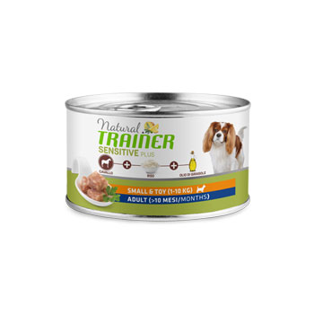 NATURAL TRAINER SENSITIVE PLUS ADULT MINI CAVALLO &  RISO 150 GR