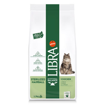 Libra Cat STERILIZZATO HAIRBALL POLLO 1,5KG