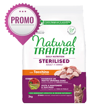 NATURAL TRAINER CAT STERILIZZATO TACCHINO 3KG
