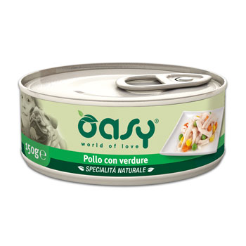 OASY DOG SPECIALITA' NATURALI IN LATTINA POLLO CON VERDURE 150 GR