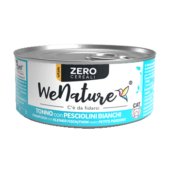 WENATURE CAT ZERO TONNO CON PESCIOLINI BIANCHI 85GR