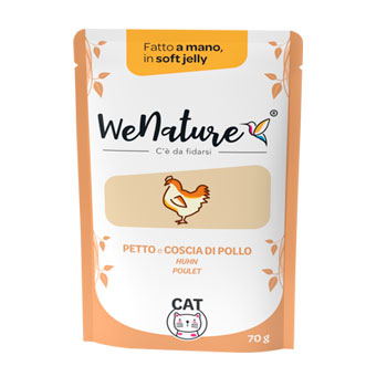 WENATURE PETTO E COSCIA DI POLLO IN SOFT JELLY BUSTA 70GR