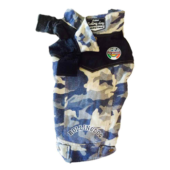 ROLLING DOG ILLINOIS CAMO JEANS Blu camo