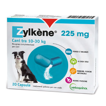 VETOQUINOL ZYLKENE 20 CAPSULE 225 MG 10-30 KG