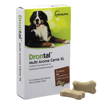 DRONTAL Cane XL MULTI AROMA CARNE 8 COMPRESSE