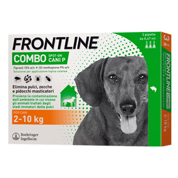 FRONTLINE COMBO 3 CANI PICCOLI 2-10 KG 3 PIPETTE- scadenza 30/09/2025