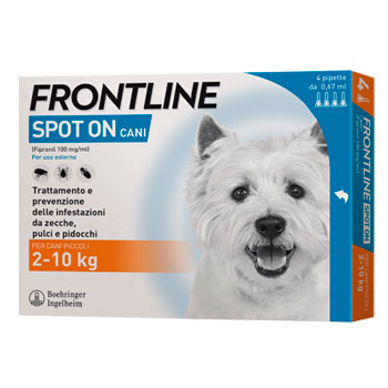 FRONTLINE SPOT ON CANI TG. S 2-10 KG 4 PIPETTE 
