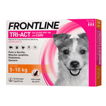 FRONTLINE TRI-ACT CANI TG. S 5-10 KG 3 PIPETTE