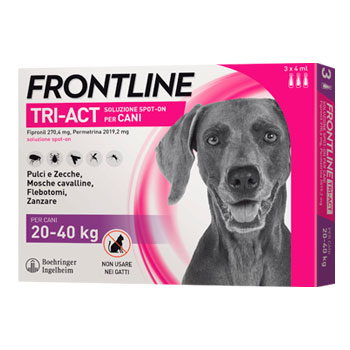 FRONTLINE TRI-ACT CANI LARGE 20 - 40 KG 3 PIPETTE