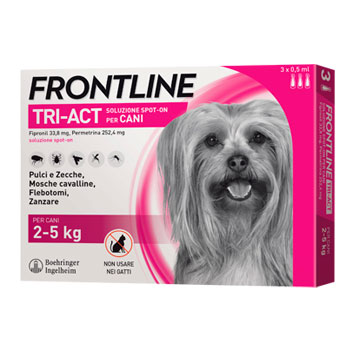 FRONTLINE TRI-ACT CANI XS 2 - 5 KG 3 PIPETTE