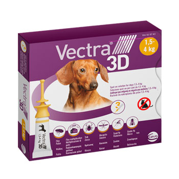 ANTIPARASSITARIO VECTRA 3D CANI 1,5-4 KG 3 PIPETTE