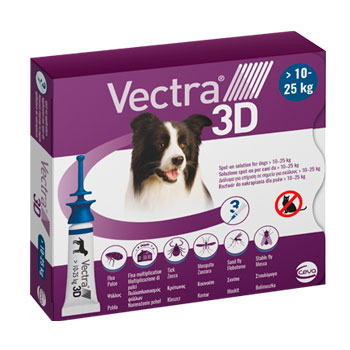 ANTIPARASSITARIO VECTRA 3D CANI 10-25 KG 3 PIPETTE