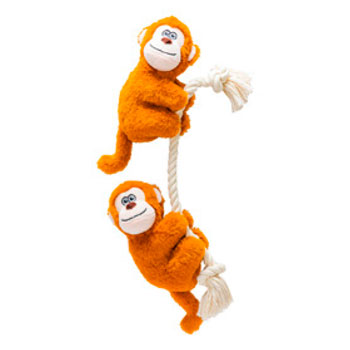 PELUCHE CLIMBING MONKEY DUO CON CORDA 13CM